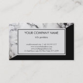 Zwart & Wit gemarmerd en driehoek Visitekaartje (Achterkant)