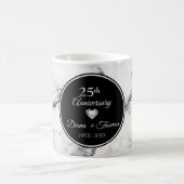 Zwart-wit gemarmerd en hart koffiemok (Center)