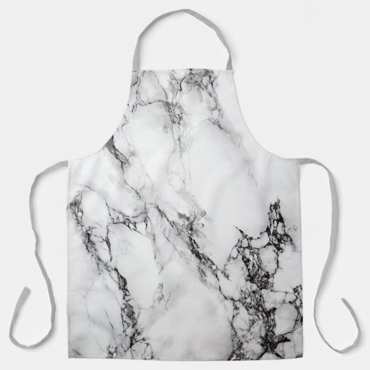 Zwart-wit gemarmerd schort (Voorkant)