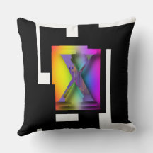 Zwart-wit Geo Block Letter X