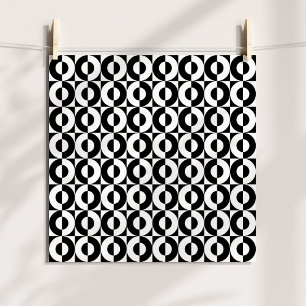 Zwart-wit Geo Combo Funky Cirkels Poster