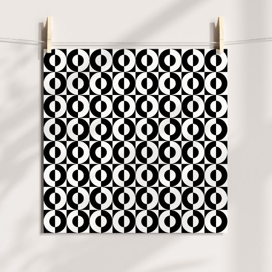 Zwart-wit Geo Combo Funky Cirkels Poster