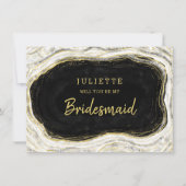 Zwart wit Geode ben Mijn Bridesmaid-voorstel Kaart (Voorkant)