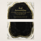 Zwart Wit Geode Guest Accommodaties Invoegen Kaart (Voorkant /achterkant)