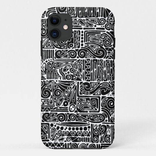 Zwart-wit geometrisch art 2 Case-Mate iPhone case (Achterkant)