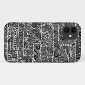 Zwart-wit geometrisch art 2 Case-Mate iPhone case (Achterkant (horizontaal))