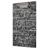 Zwart-wit geometrisch art 2 klembord (Links)
