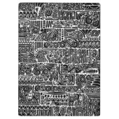 Zwart-wit geometrisch art 2 klembord (Achterkant)