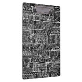 Zwart-wit geometrisch art 2 klembord (Rechts)