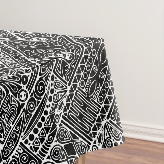 Zwart-wit geometrisch art 2 tafelkleed (Voorbeeld)