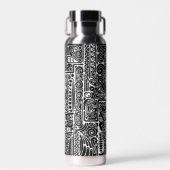 Zwart-wit geometrisch art 2 waterfles (Voorkant)