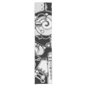 Zwart-wit geometrisch art 4 korte tafelloper (Voorkant)