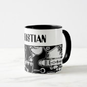 Zwart-wit geometrisch art 4 mok (Voorkant rechts)