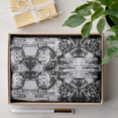 Zwart-wit geometrisch art 4 tissuepapier (Geschenk)