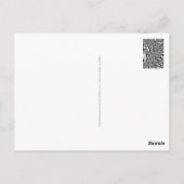 Zwart-wit geometrisch artikel 12 briefkaart (Achterkant)