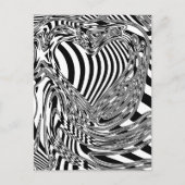 Zwart-wit geometrisch artikel 12 briefkaart (Voorkant)