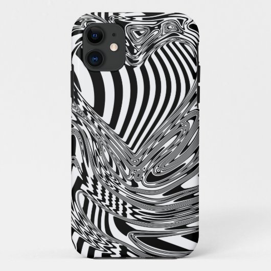 Zwart-wit geometrisch artikel 12 Case-Mate iPhone case (Achterkant)