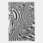 Zwart-wit geometrisch artikel 12 theedoek (Verticaal)