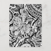 Zwart-wit geometrisch artikel 15 briefkaart (Voorkant)