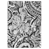 Zwart-wit geometrisch artikel 15 klembord (Achterkant)