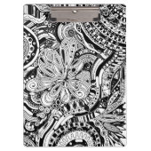 Zwart-wit geometrisch artikel 15 klembord (Voorkant)