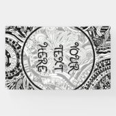 Zwart-wit geometrisch artikel 15 spandoek (Horizontaal)