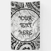 Zwart-wit geometrisch artikel 15 spandoek (Verticaal)