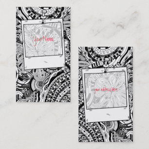 Zwart-wit geometrisch artikel 15 visitekaartje