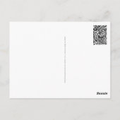 Zwart-wit geometrisch artikel 20 briefkaart (Achterkant)