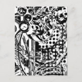 Zwart-wit geometrisch artikel 20 briefkaart (Voorkant)