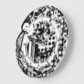 Zwart-wit geometrisch artikel 20 grote klok (Hoek)