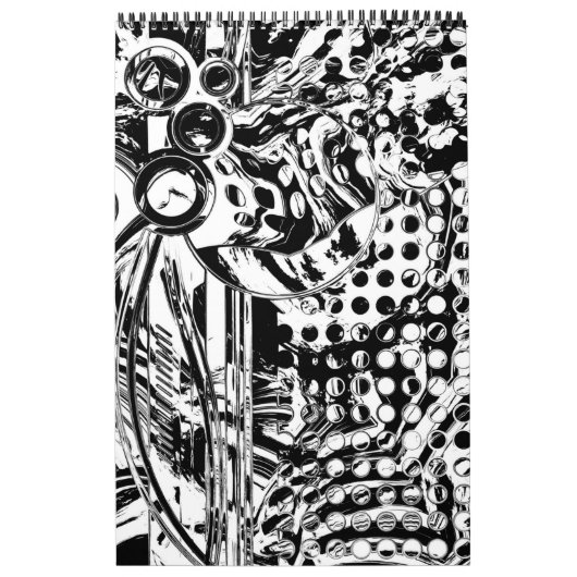 Zwart-wit geometrisch artikel 20 kalender (Hoes)