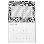 Zwart-wit geometrisch artikel 20 kalender (Jan 2027)
