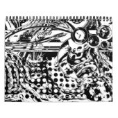 Zwart-wit geometrisch artikel 20 kalender (Hoes)