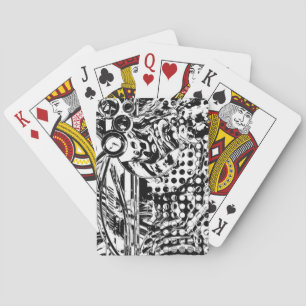 Zwart-wit geometrisch artikel 20 pokerkaarten