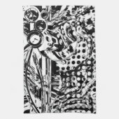 Zwart-wit geometrisch artikel 20 theedoek (Verticaal)