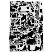 Zwart-wit Geometrisch artikel 25 Medium Cadeauzakje (Voorkant)