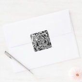 Zwart-wit Geometrisch artikel 25 Vierkante Sticker (Envelop)