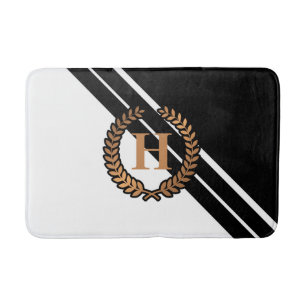 Zwart-wit geometrisch badmat