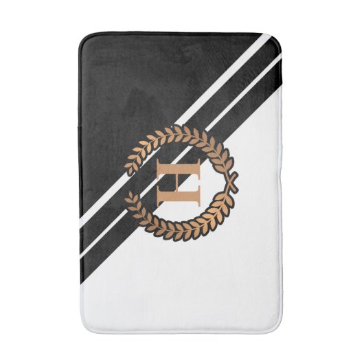 Zwart-wit geometrisch badmat (Voorkant Verticaal)