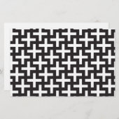 Zwart-wit geometrisch briefpapier (Voorkant / Achterkant)
