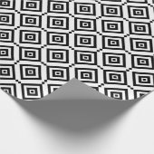 Zwart-wit geometrisch cadeaupapier (Hoek)