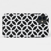 Zwart-wit geometrisch Case-Mate iPhone case (Achterkant (horizontaal))