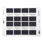 Zwart & Wit Geometrisch Chic Trouw Wijnlabel Etiket (Full Sheet)