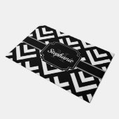 Zwart-wit geometrisch deurmat (Schuin)