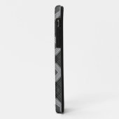 Zwart-wit geometrisch diamantpatroon Case-Mate iPhone case (Achterkant/links)