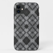 Zwart-wit geometrisch diamantpatroon Case-Mate iPhone case (Achterkant)