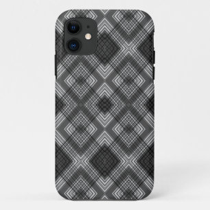 Zwart-wit geometrisch diamantpatroon Case-Mate iPhone case