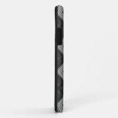 Zwart-wit geometrisch diamantpatroon Case-Mate iPhone case (Achterkant/rechts)
