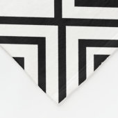 Zwart-wit geometrisch diamantpatroon fleece deken (Hoek)